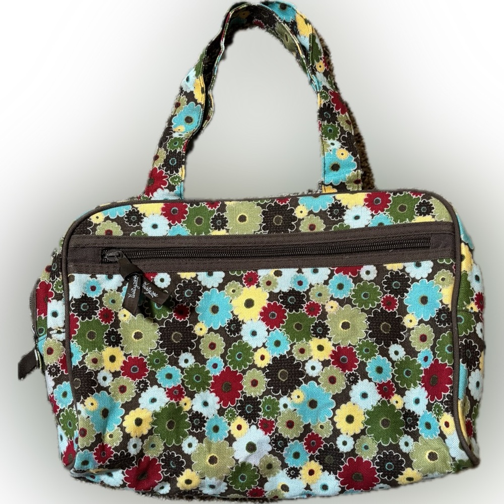 202. Thirty-one Floral Canvas Utility Tote Travel Makeup Bag in Multicolor